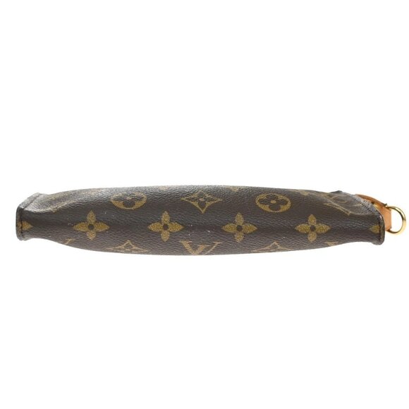 LOUIS VUITTON Logo BUCKET GM Pouch Bag Monogram Leather Brown France 66AA027 - Picture 5 of 14
